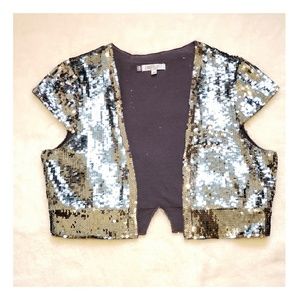 Jennifer Lopez • Silver Sequin Bolero • XL